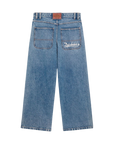 Loose Wave Denim Jeans - Light Blue
