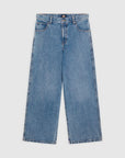 Loose Wave Denim Jeans - Light Blue