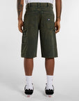 Loose Denim Painter Shorts - Green