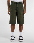 Loose Denim Painter Shorts - Green
