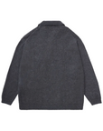 Oversized Mohair Knit Polo - Steel