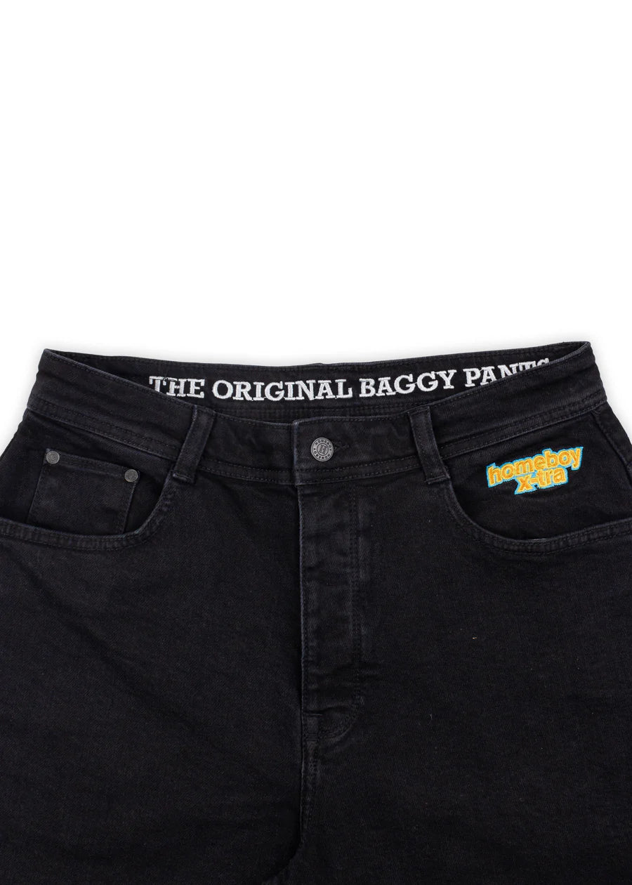 X-Tra Monster Denim Shorts - Washed Black