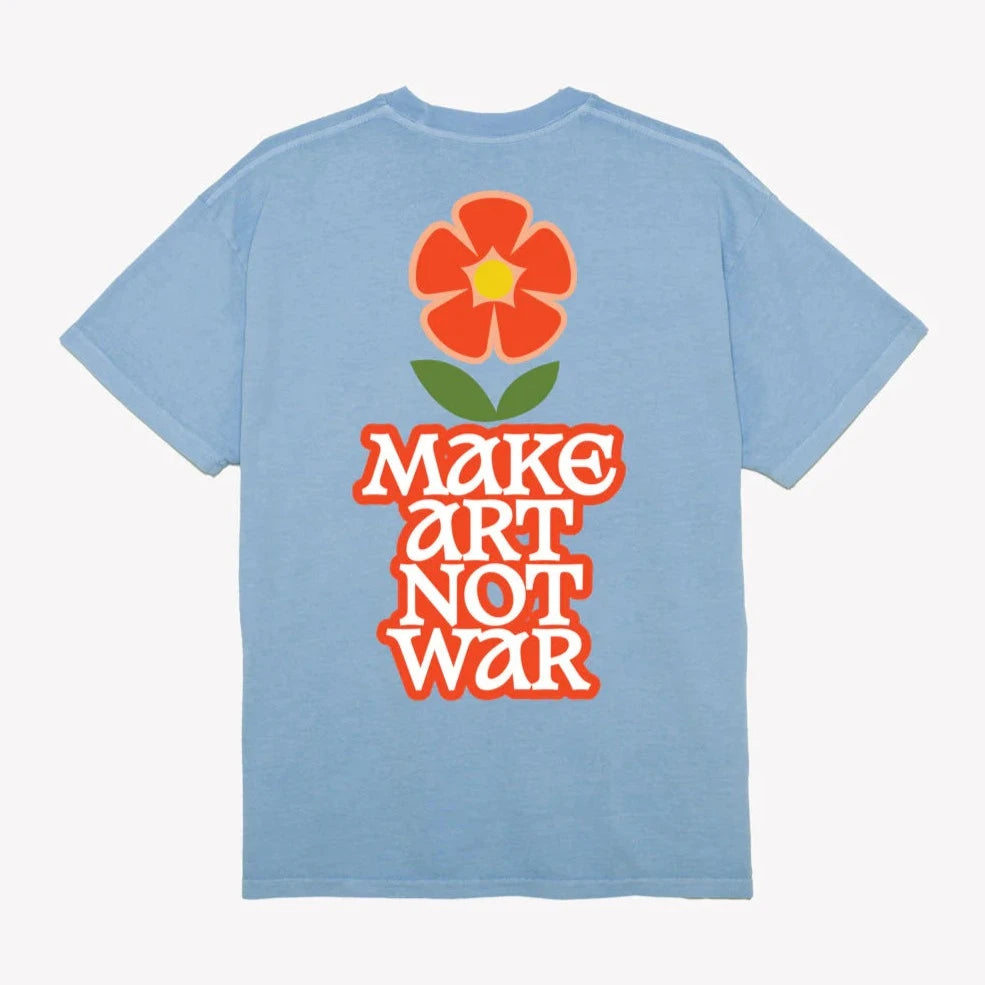 MAKE ART NOT WAR FLOWER PIGMENT T-SHIRT