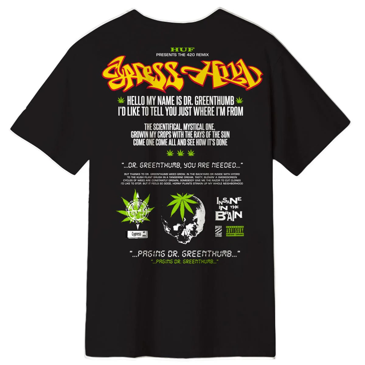 HUF x Cypress Hill Dr. Greenthumb T-Shirt