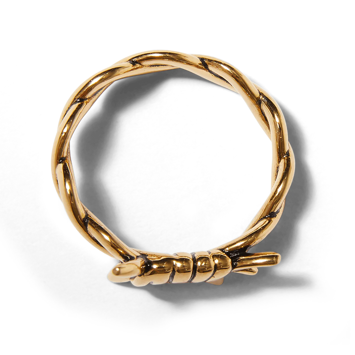 BARBED WIRE RING - GOLD