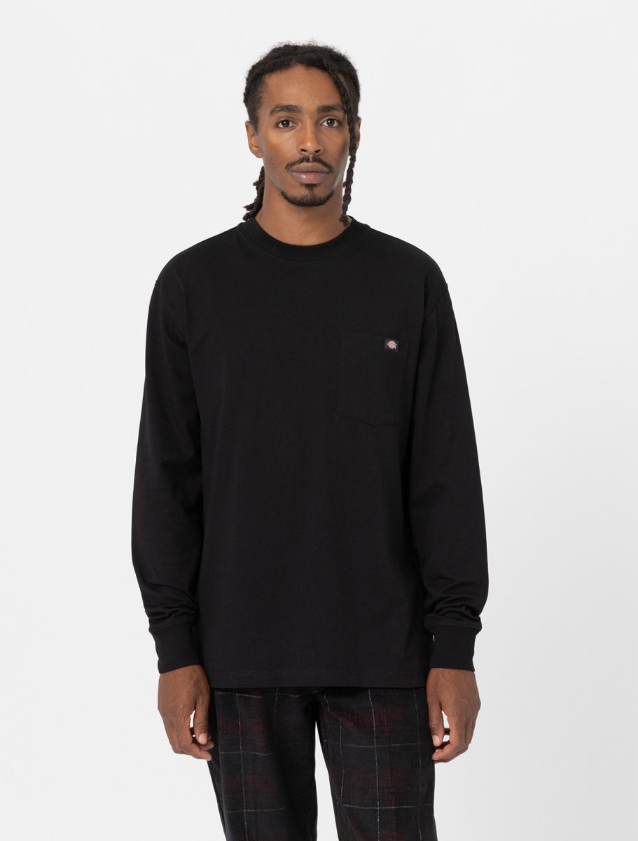 Luray Long Sleeve Pocket T-Shirt - Black