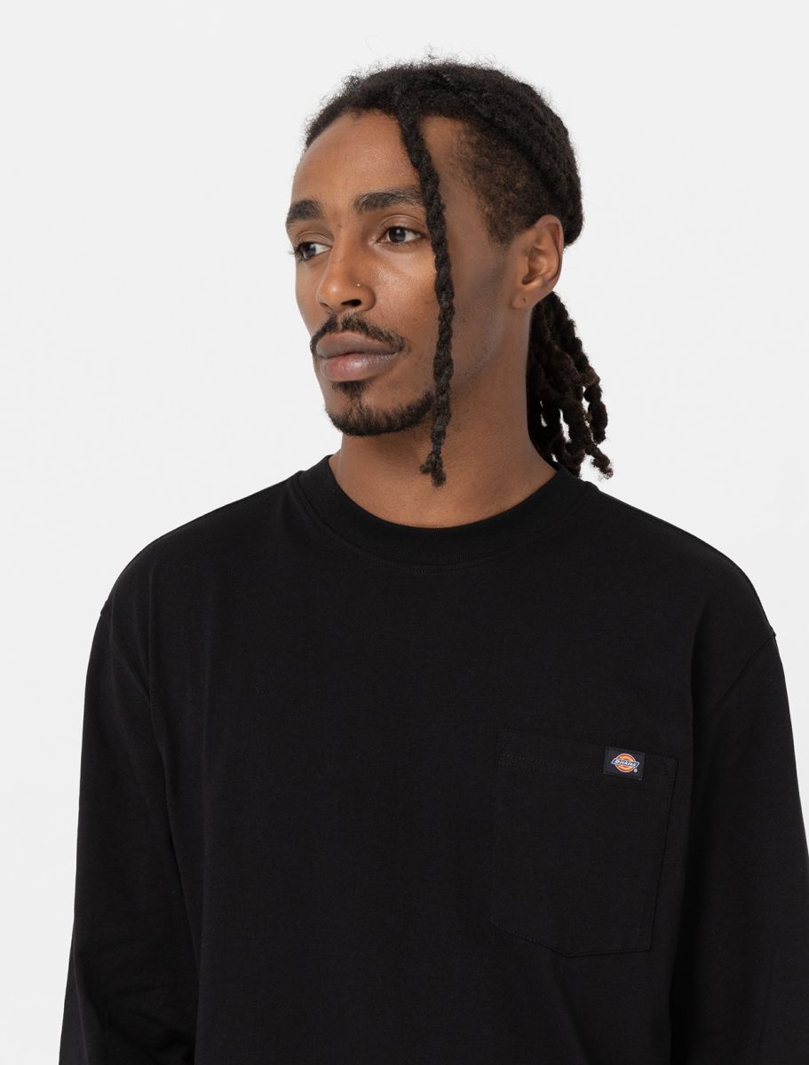 Luray Long Sleeve Pocket T-Shirt - Black