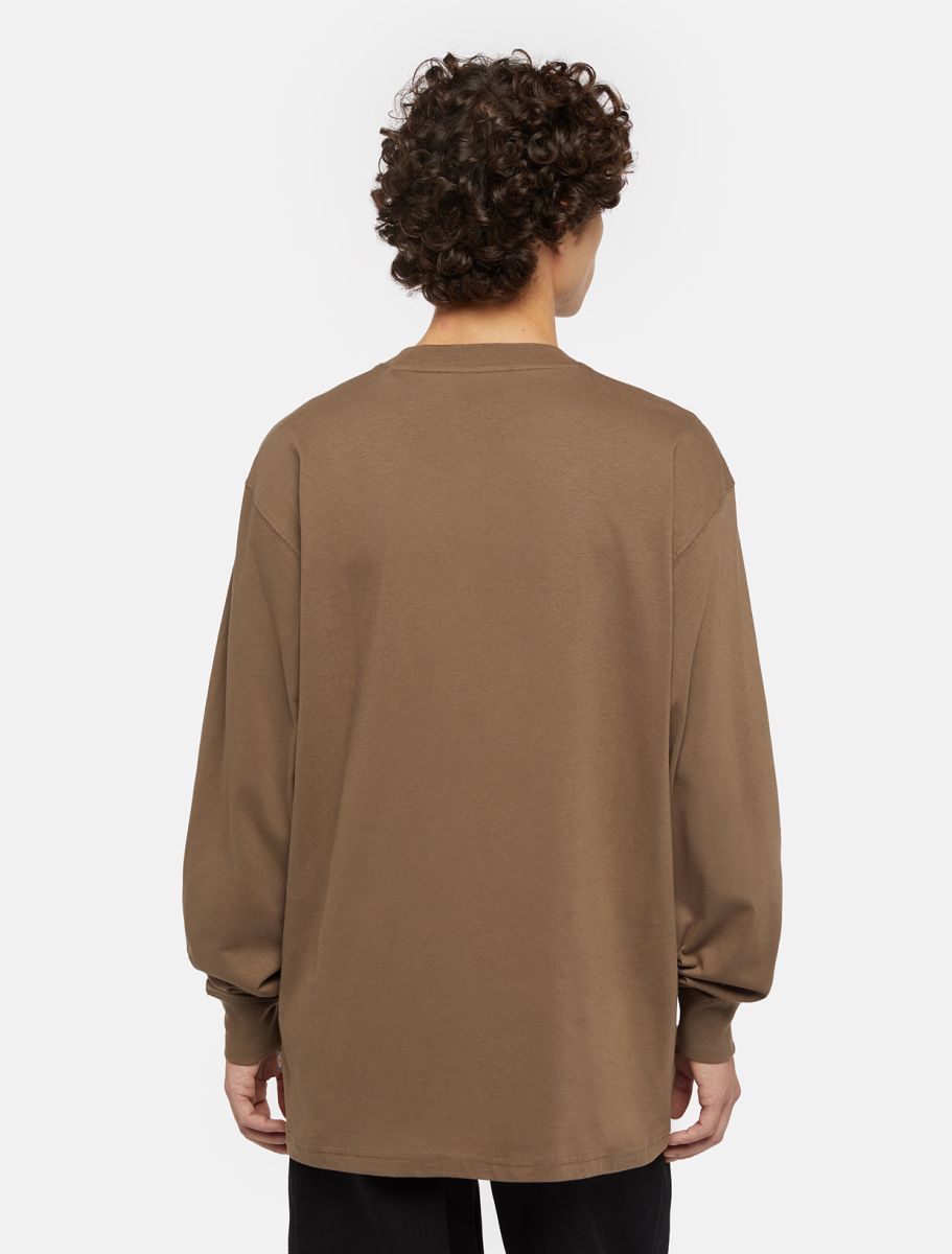 Luray Long Sleeve Pocket T-Shirt - Brown