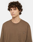 Luray Long Sleeve Pocket T-Shirt - Brown