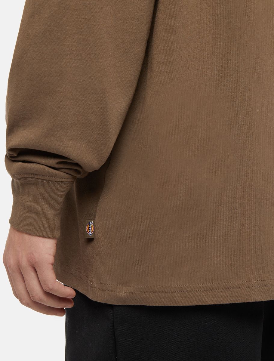 Luray Long Sleeve Pocket T-Shirt - Brown