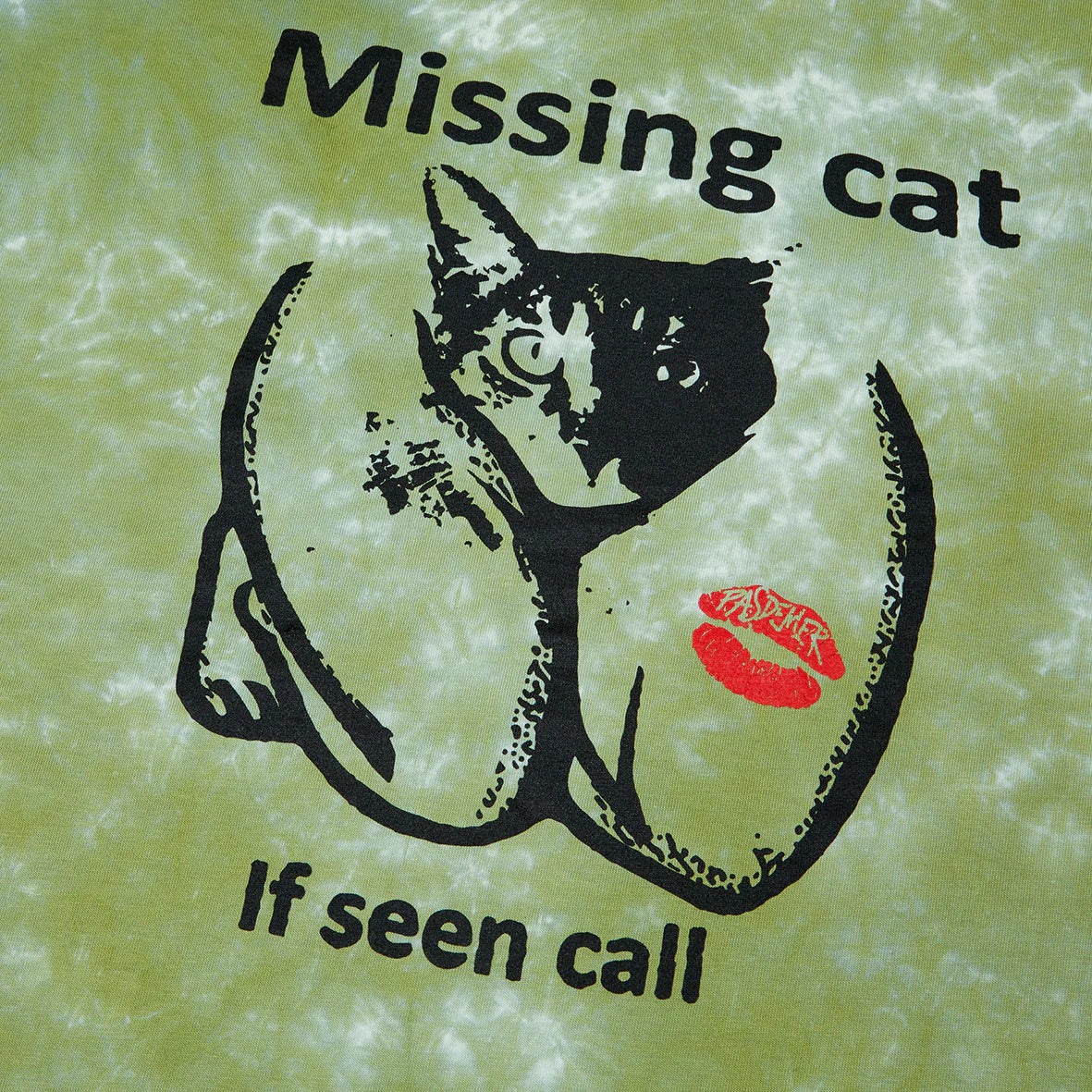 Missing Cat T-Shirt Grey Washed