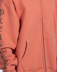 OE ZIP UP HOODIE - RUST