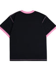 DEKCIW ringer tee black pink