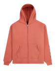 OE ZIP UP HOODIE - RUST