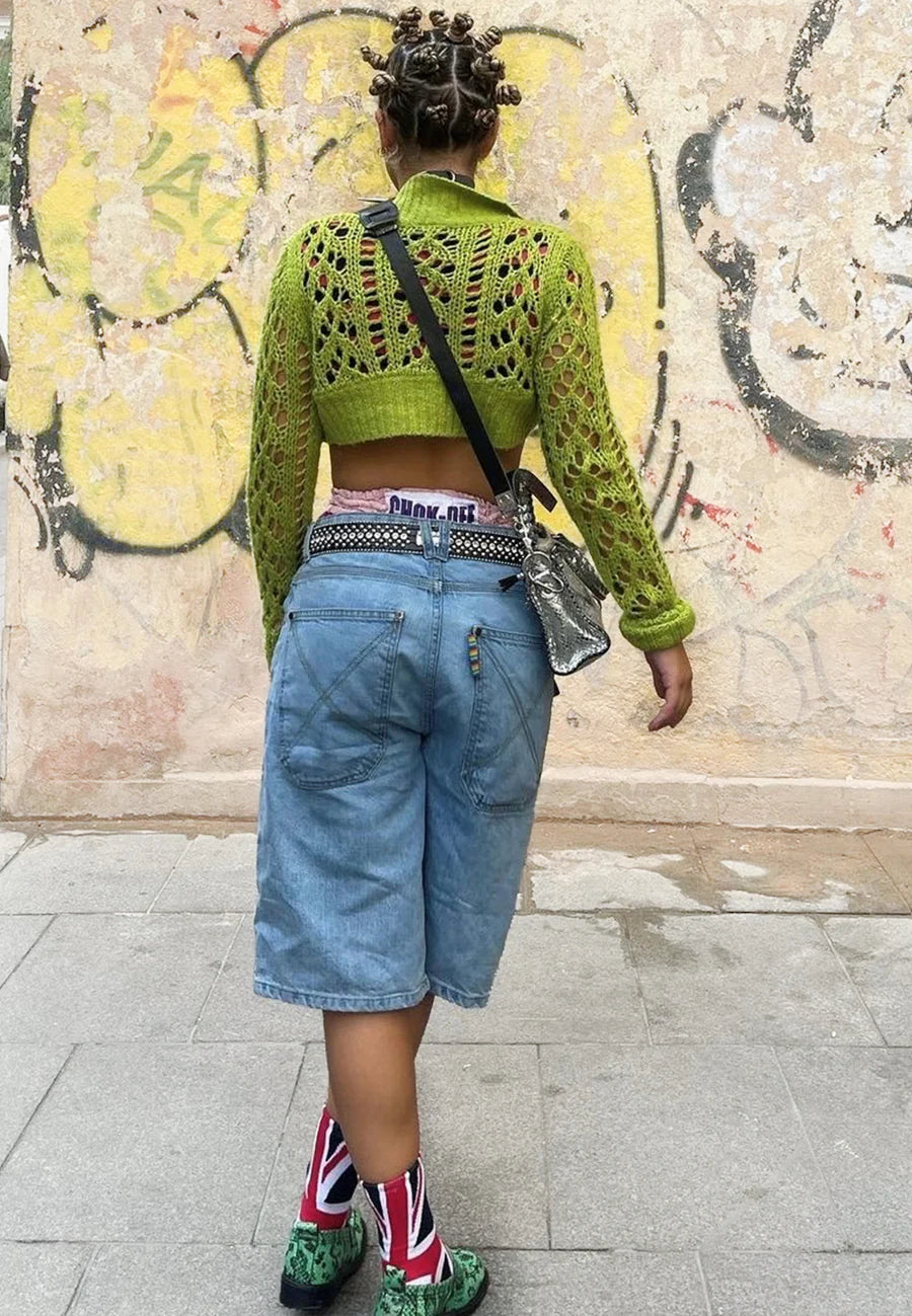 X-Tra Monster Denim Shorts - Moon