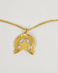 Horseshoe Necklace Gold